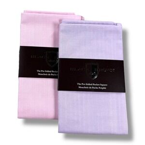 Black Brown 1826 Pre folded Pocket Square Lilac Purple Herringbone Mens One Size